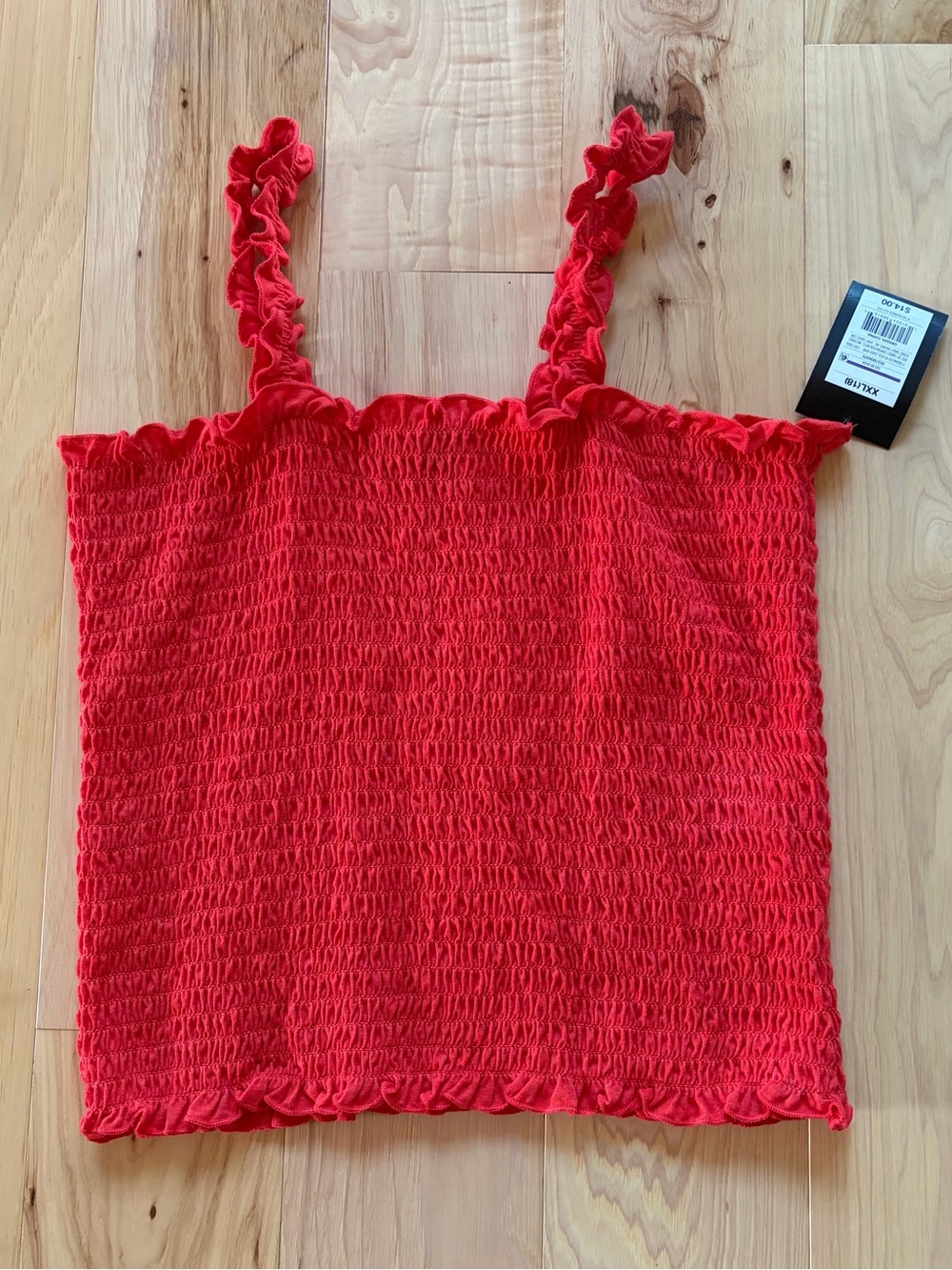 NEW WITH ORIGINAL TAGS!Smocked Ruffle Tank Top